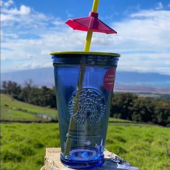 Starbucks Other - Starbucks Hawaii 2020 Blue Glass umbrella cup NWT